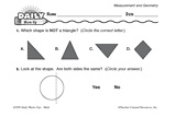 Math Warm-Up 106 for Gr. 1 & 2: Measurement & Geometry
