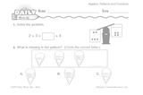 Math Warm-Up 222 for Gr. 1 & 2: Algebra, Patterns & Functions