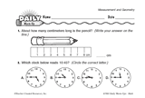 Math Warm-Up 133 for Gr. 1 & 2: Measurement & Geometry