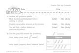 Math Warm-Up 187 for Gr. 1 & 2: Graphs, Data & Probability