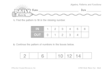 Math Warm-Up 242 for Gr. 1 & 2: Algebra, Patterns & Functions