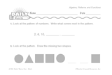 Math Warm-Up 247 for Gr. 1 & 2: Algebra, Patterns & Functions