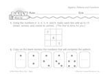 Math Warm-Up 255 for Gr. 1 & 2: Algebra, Patterns & Functions