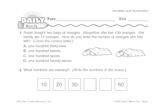 Math Warm-Up 41 for Gr. 1 & 2: Numbers and Numeration
