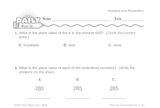 Math Warm-Up 43 for Gr. 1 & 2: Numbers and Numeration