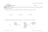 Math Warm-Up 51 for Gr. 1 & 2: Numbers and Numeration