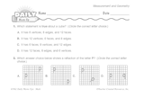 Math Warm-Up 156 for Gr. 3 & 4: Measurement & Geometry