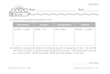 Math Warm-Up 74 for Gr. 5 & 6: Operations