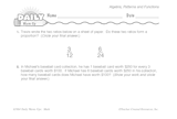 Math Warm-Up 260 for Gr. 5 & 6: Algebra, Patterns & Functions