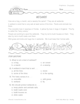 Reading Warm-Up 22 for Gr. 1 & 2: Geography