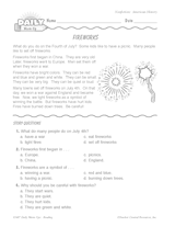 Reading Warm-Up 40 for Gr. 1 & 2: American History