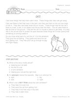 Reading Warm-Up 10 for Gr. 1 & 2: Animals