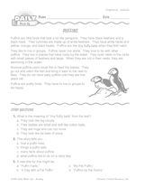 Reading Warm-Up 12 for Gr. 1 & 2: Animals