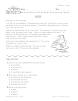 Reading Warm-Up 58 for Gr. 1 & 2: Science