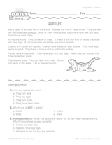 Reading Warm-Up 60 for Gr. 1 & 2: Science