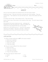 Reading Warm-Up 62 for Gr. 1 & 2: Science