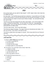 Reading Warm-Up 74 for Gr. 1 & 2: Current Events