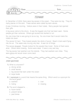 Reading Warm-Up 76 for Gr. 1 & 2: Current Events