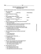 The Best Christmas Pageant Ever Tests & Project Ideas