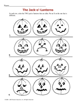 Match the Jack-o'-Lanterns