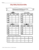 Itty-Bitty Decimal Gifts