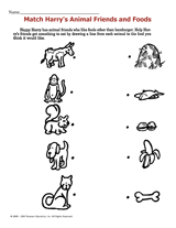 Match Harry's Animal Friends and Foods