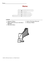 Maine Crossword Puzzle