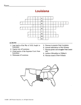 Louisiana Crossword Puzzle