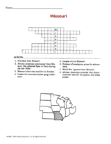 Missouri Crossword Puzzle