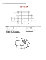 Wisconsin Crossword Puzzle