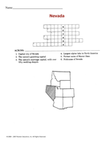 Nevada Crossword Puzzle