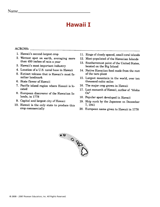 Hawaii Crossword Puzzle I