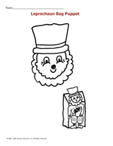 Leprechaun Bag Puppet