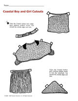 Coastal Boy and Girl Cutouts