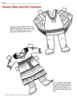 Desert Boy and Girl Cutouts
