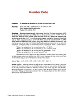 Number Cube