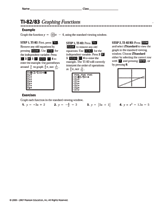 TI-82/83 Graphing Functions
