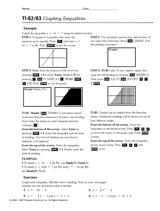 TI-82/83 Graphing Inequalities