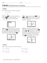 TI-82/83 Solving Systems by Graphing
