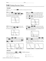 TI-81 Finding Function Values