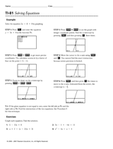 TI-81 Solving Equations
