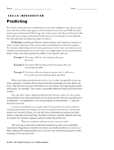Predicting