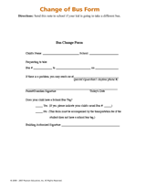 Change of Bus Form
