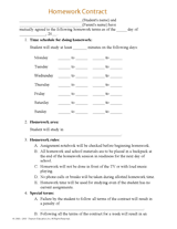 Homework Contract
