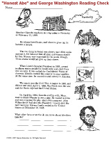 Honest Abe and George Washington Reading Check