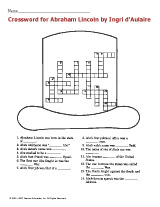 Crossword Puzzles Printable on Lincoln Crossword By Ingri D Aulaire   Presidents  Day Printable