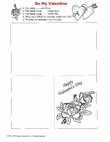 Be My Valentine Card and Envelope