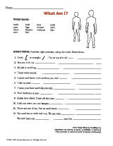 ''What Am I?'' Story with Word List