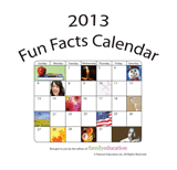 2013 Printable Fun Facts Calendar