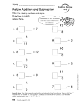 Relate Addition and Subtraction